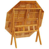 NNEVL Folding Garden Table Ø110x75 cm Solid Wood Acacia