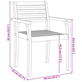 NNEVL Garden Chairs 2 pcs 59x55x85 cm Solid Wood Acacia