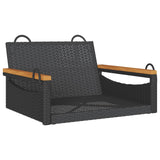 NNEVL Swing Bench Black 63x62x40 cm Poly Rattan