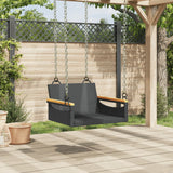 NNEVL Swing Bench Black 63x62x40 cm Poly Rattan
