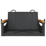 NNEVL Swing Bench Black 63x62x40 cm Poly Rattan