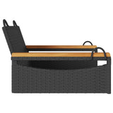 NNEVL Swing Bench Black 63x62x40 cm Poly Rattan