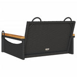 NNEVL Swing Bench Black 63x62x40 cm Poly Rattan