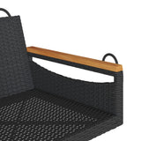 NNEVL Swing Bench Black 63x62x40 cm Poly Rattan