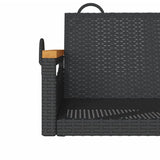 NNEVL Swing Bench Black 63x62x40 cm Poly Rattan