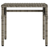 NNEVL Sun Lounger with Canopy and Table Grey Poly Rattan