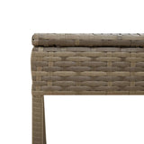 NNEVL Sun Lounger with Canopy and Table Grey Poly Rattan
