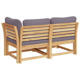 NNEVL 2 Piece Garden Lounge Set with Cushions Solid Wood Acacia