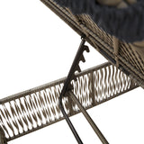 NNEVL Sun Loungers 2 pcs with Table Grey Poly Rattan