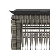 NNEVL Sun Loungers 2 pcs with Table Grey Poly Rattan
