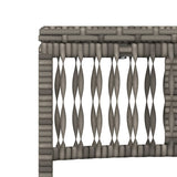 NNEVL Sun Loungers 2 pcs with Table Grey Poly Rattan