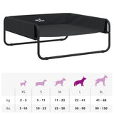 NNEVL Elevated Dog Bed Anthracite Oxford Fabric and Steel