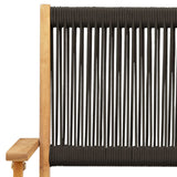 NNEVL Garden Chairs 2 pcs Black Solid Wood Acacia and Polypropylene