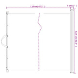 NNEVL Retractable Pet Gate Black 82.5x125 cm