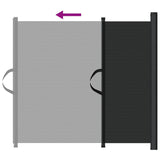 NNEVL Retractable Pet Gate Black 117.5x125 cm