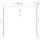 NNEVL Retractable Pet Gate Black 117.5x125 cm