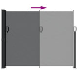 NNEVL Retractable Side Awning Black 160x500 cm