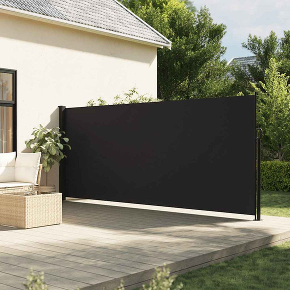 NNEVL Retractable Side Awning Black 160x500 cm