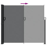 NNEVL Retractable Side Awning Black 180x500 cm