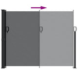 NNEVL Retractable Side Awning Black 160x600 cm