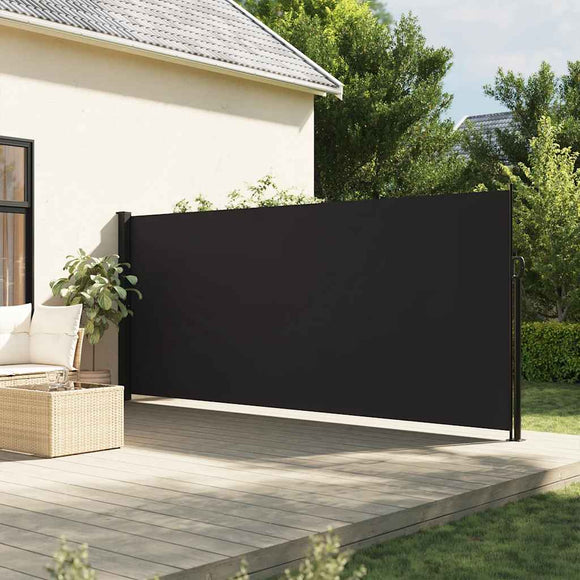 NNEVL Retractable Side Awning Black 160x600 cm
