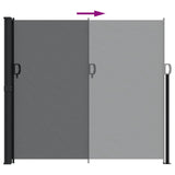 NNEVL Retractable Side Awning Black 180x600 cm