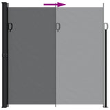 NNEVL Retractable Side Awning Black 200x600 cm
