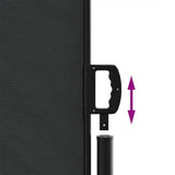 NNEVL Retractable Side Awning Black 200x600 cm