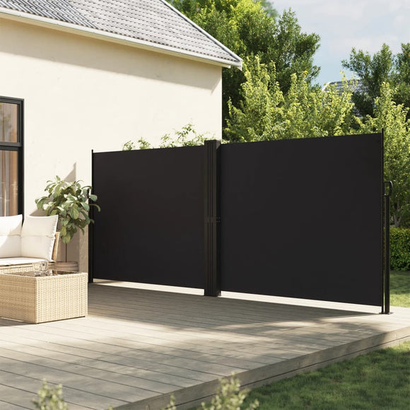 NNEVL Retractable Side Awning Black 160x1000 cm