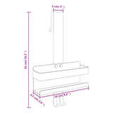 NNEVL Hanging Shower Caddy Matt Black Brushed 304 Stainless Steel