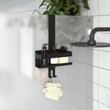 NNEVL Hanging Shower Caddy Matt Black Brushed 304 Stainless Steel