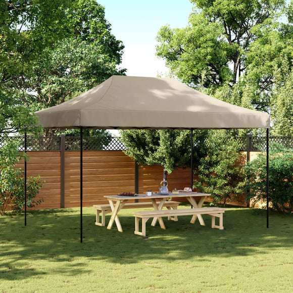 NNEVL Foldable Party Tent Pop-Up Taupe 440x292x315 cm