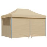 NNEVL Foldable Party Tent Pop-Up with 4 Sidewalls Beige