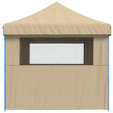 NNEVL Foldable Party Tent Pop-Up with 4 Sidewalls Beige