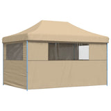 NNEVL Foldable Party Tent Pop-Up with 4 Sidewalls Beige