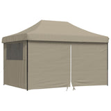 NNEVL Foldable Party Tent Pop-Up with 4 Sidewalls Taupe