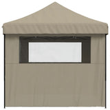 NNEVL Foldable Party Tent Pop-Up with 4 Sidewalls Taupe