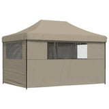 NNEVL Foldable Party Tent Pop-Up with 4 Sidewalls Taupe
