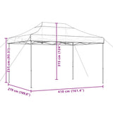 NNEVL Foldable Party Tent Pop-Up Taupe 410x279x315 cm