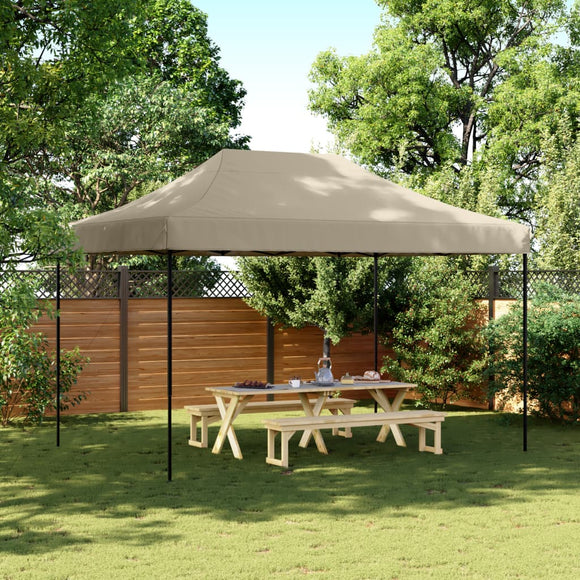 NNEVL Foldable Party Tent Pop-Up Taupe 410x279x315 cm