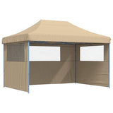 NNEVL Foldable Party Tent Pop-Up with 3 Sidewalls Beige