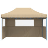 NNEVL Foldable Party Tent Pop-Up with 3 Sidewalls Beige