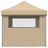 NNEVL Foldable Party Tent Pop-Up with 3 Sidewalls Beige