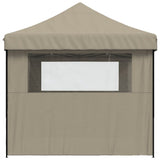 NNEVL Foldable Party Tent Pop-Up with 3 Sidewalls Taupe