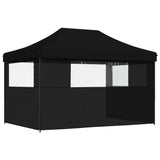 NNEVL Foldable Party Tent Pop-Up with 3 Sidewalls Black