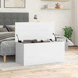 NNEVL Storage Box White 100x42x46 cm Engineered Wood