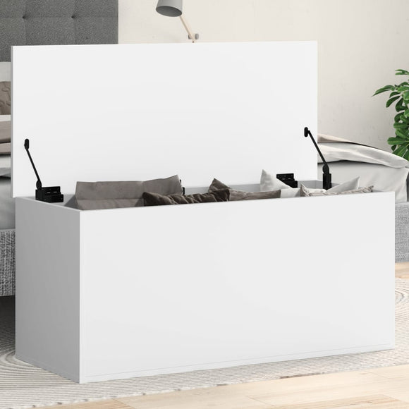 NNEVL Storage Box White 100x42x46 cm Engineered Wood