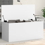 NNEVL Storage Box White 100x42x46 cm Engineered Wood