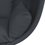 NNEVL Hanging Egg Chair with Stand Anthracite Fabric and Steel