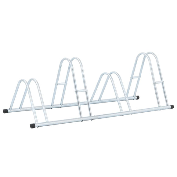 NNEVL Bicycle Stand for 4 Bikes Floor Freestanding Galvanised Steel